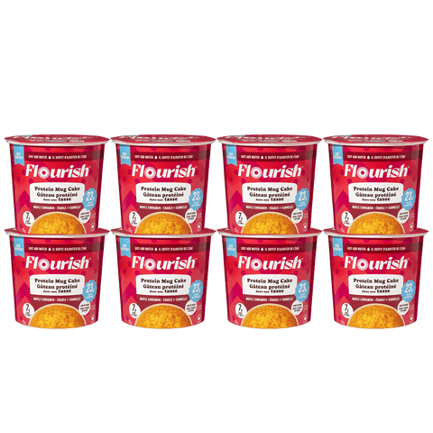 Protein Mug Cake Whey-based High Protein Flourish Maple Cinnamon 8 Cups 